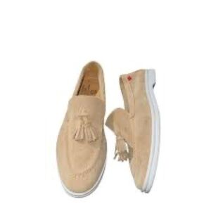 Marc Joseph New York Belle Tassel Loafer Suede Taupe 9.5